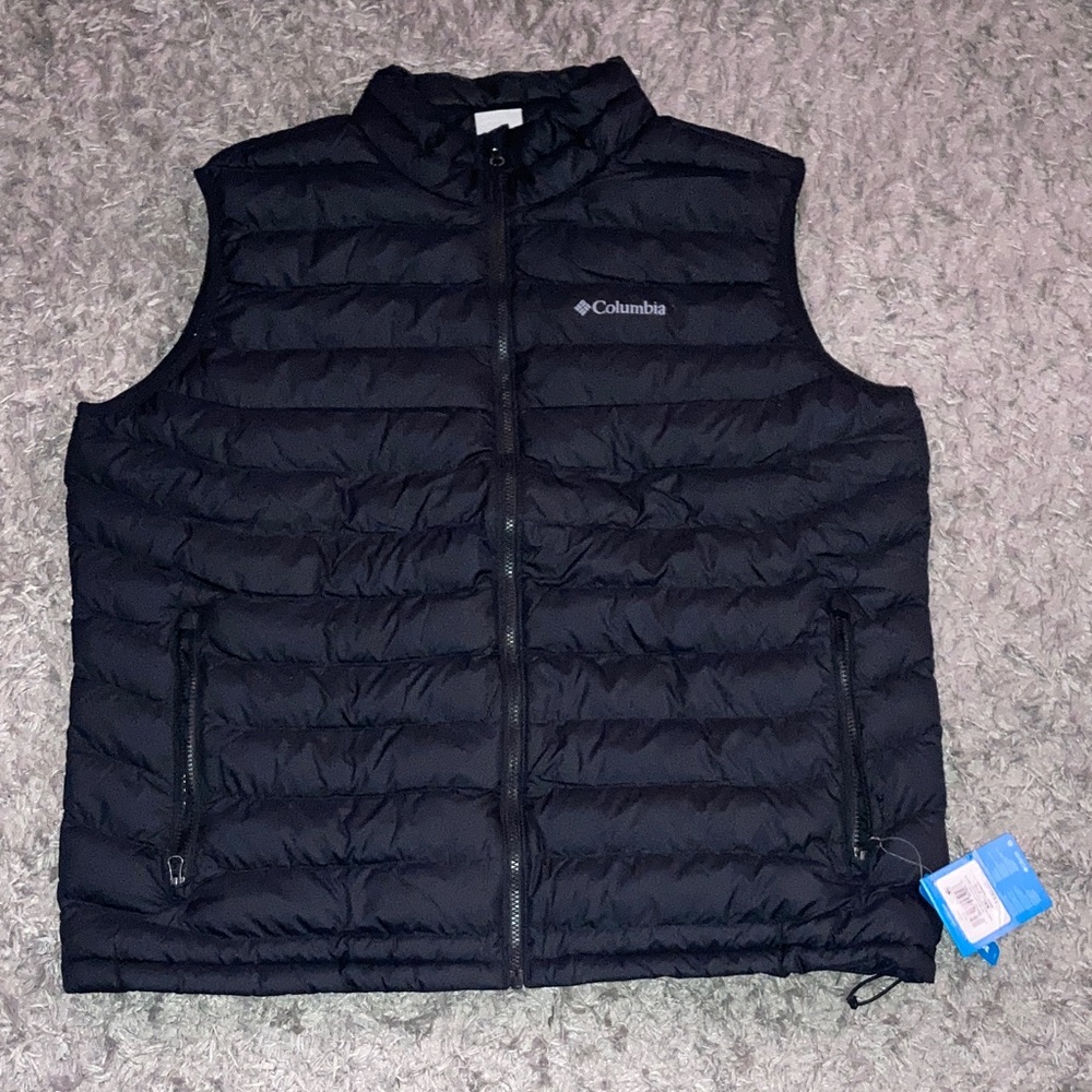 Columbia Black active fit men’s vest Omni-heat size 2xl New spring fall layers